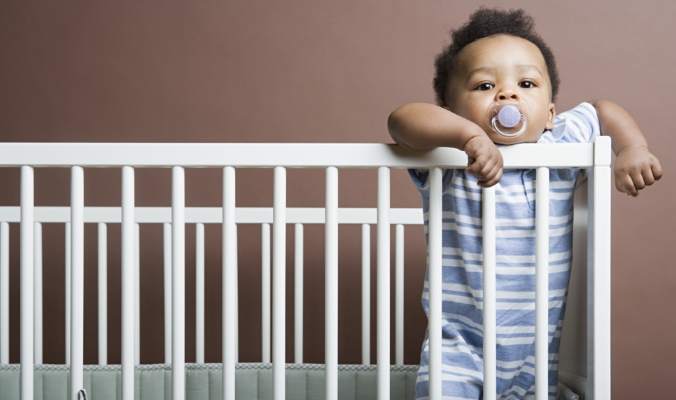 Baby in crib